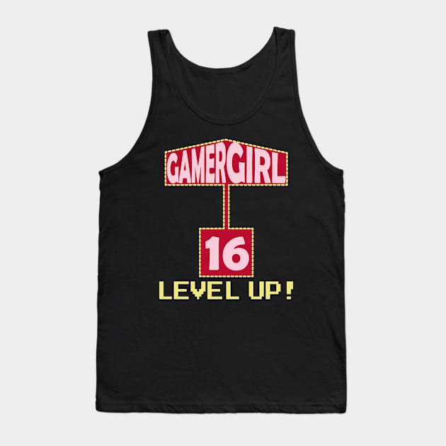 Gamer Girl 16th Birthday Present Tank Top by TeeArts